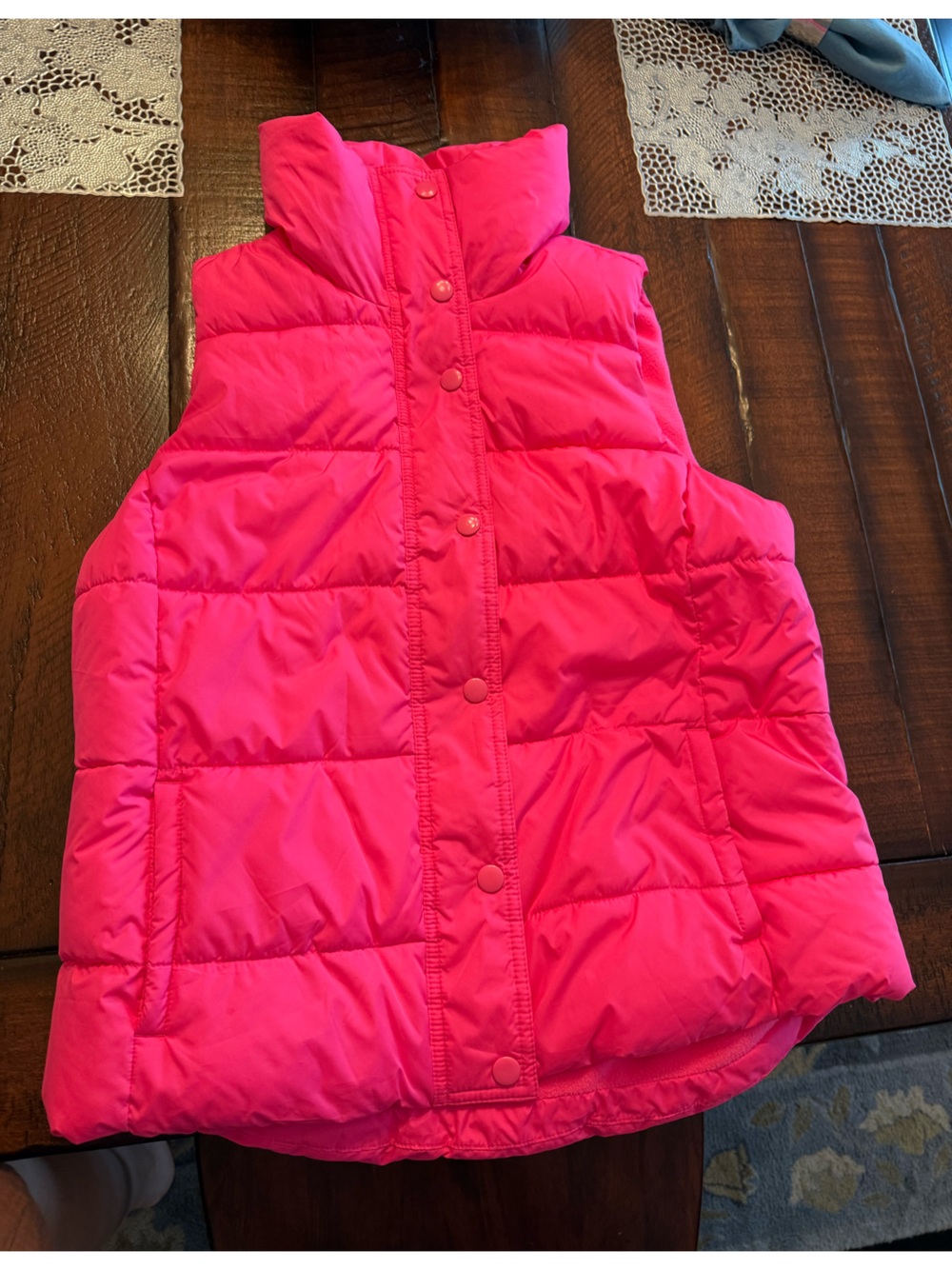 Old Navy Hot Pink Quilted Puffer Vest